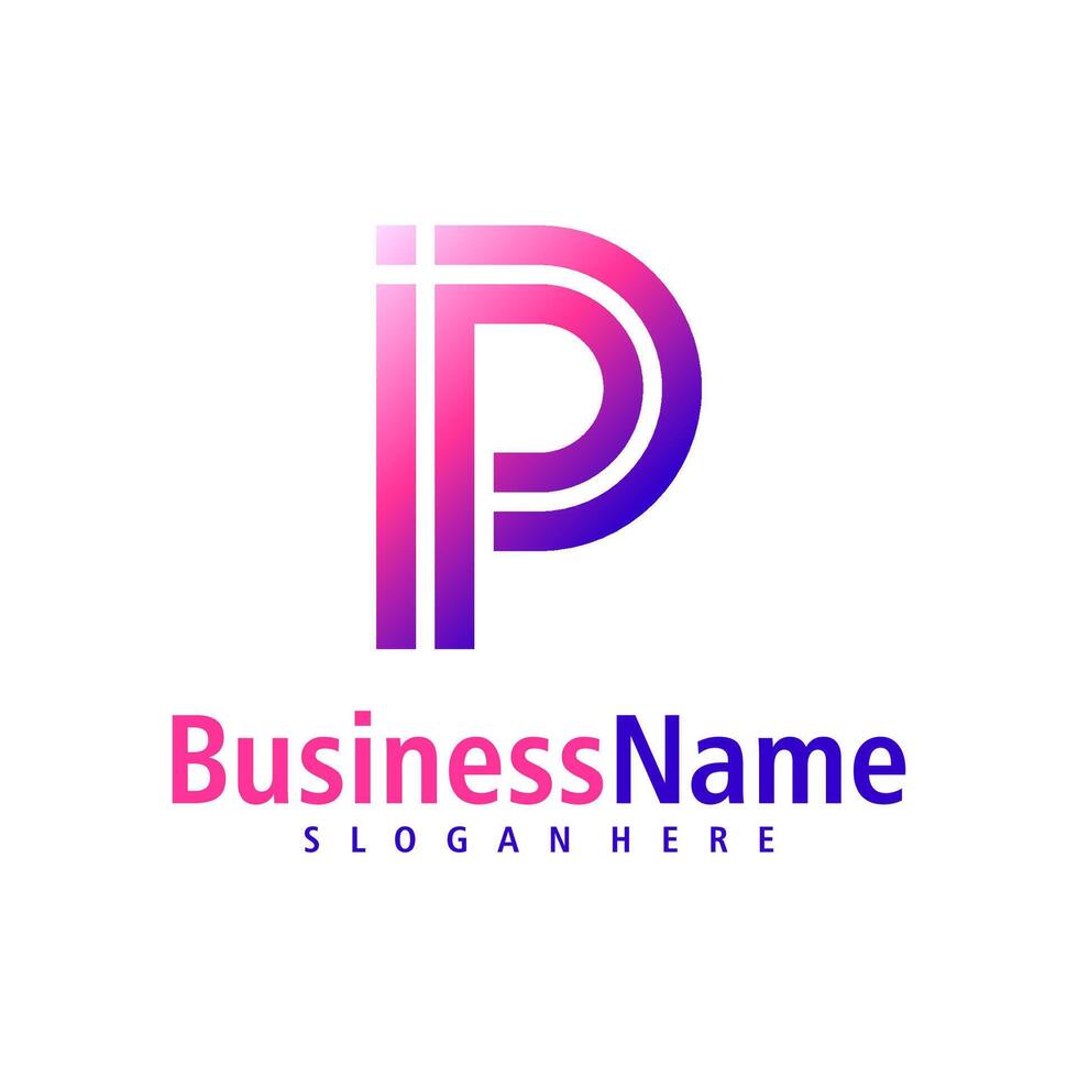 Letter P logo design vector. Creative Initial P logo concepts template vector