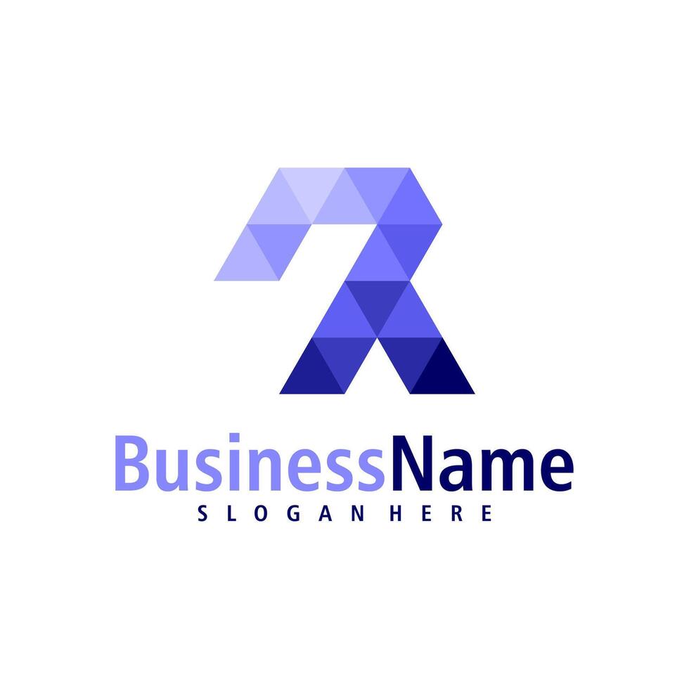Letter R logo design vector. Creative Initial R logo concepts template vector