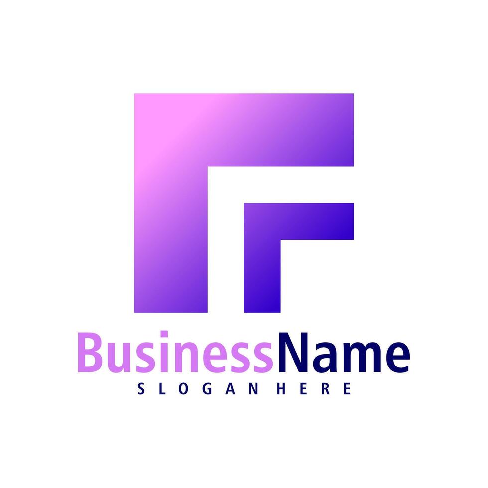 Letter F logo design vector. Creative Initial F logo concepts template vector