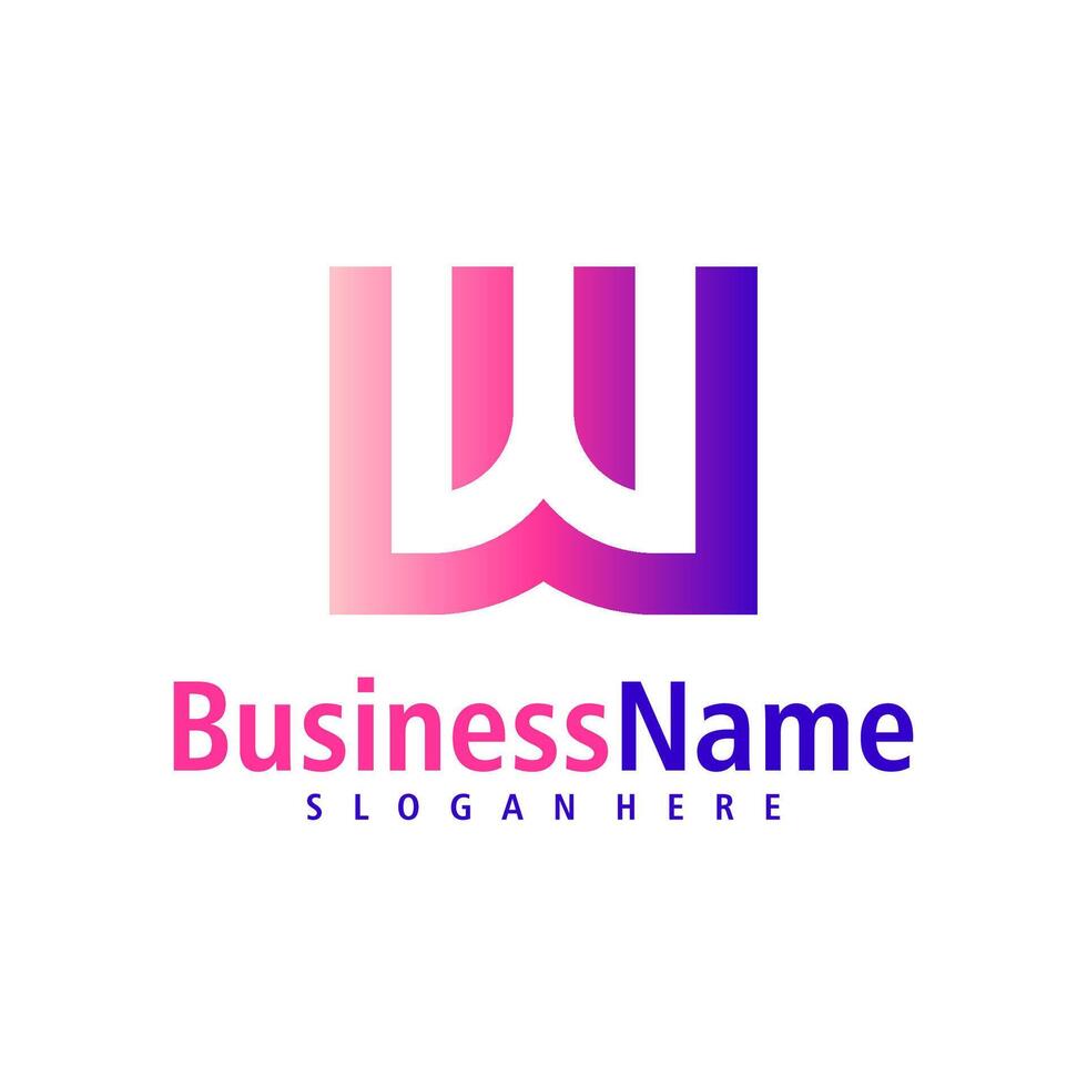 Letter W logo design vector. Creative Initial W logo concepts template vector
