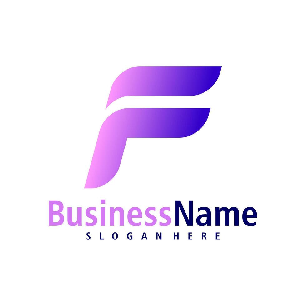 Letter F logo design vector. Creative Initial F logo concepts template vector