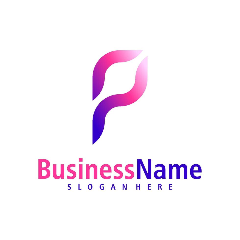 Letter P logo design vector. Creative Initial P logo concepts template vector