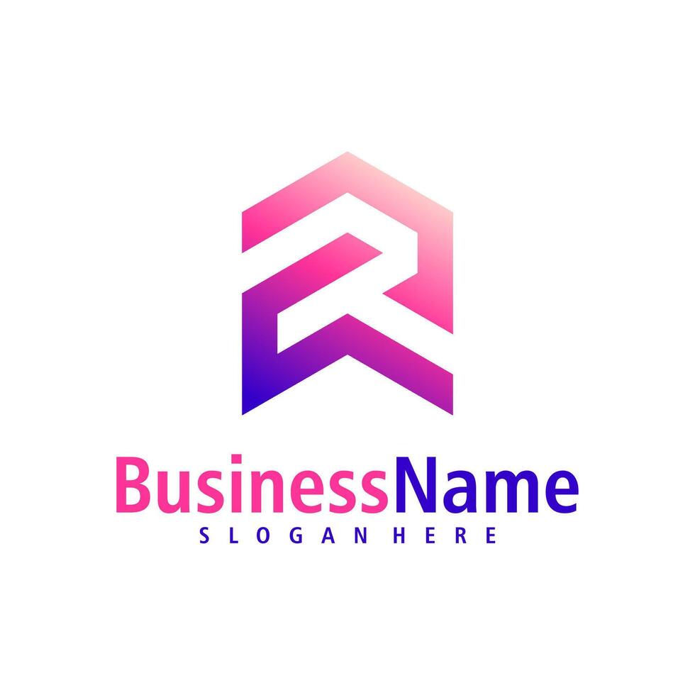Letter R logo design vector. Creative Initial R logo concepts template vector