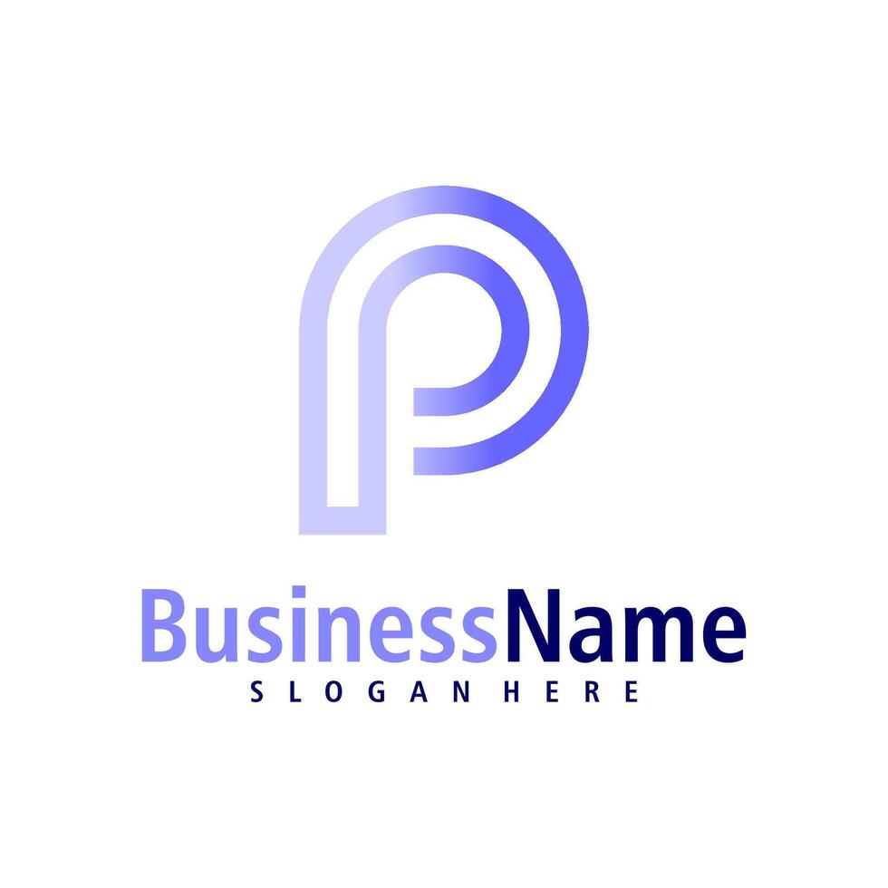 Letter P logo design vector. Creative Initial P logo concepts template vector