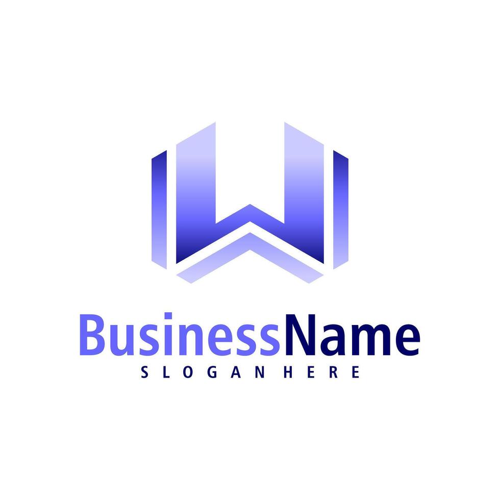 Letter W logo design vector. Creative Initial W logo concepts template vector