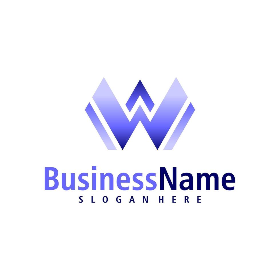 Letter W logo design vector. Creative Initial W logo concepts template vector