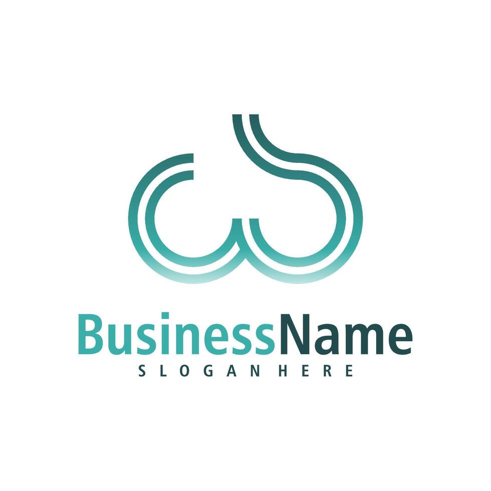 Letter W logo design vector. Creative Initial W logo concepts template vector