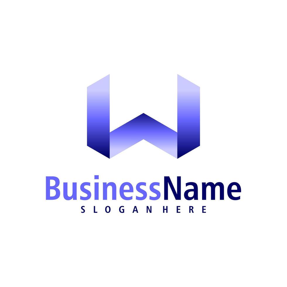Letter W logo design vector. Creative Initial W logo concepts template vector