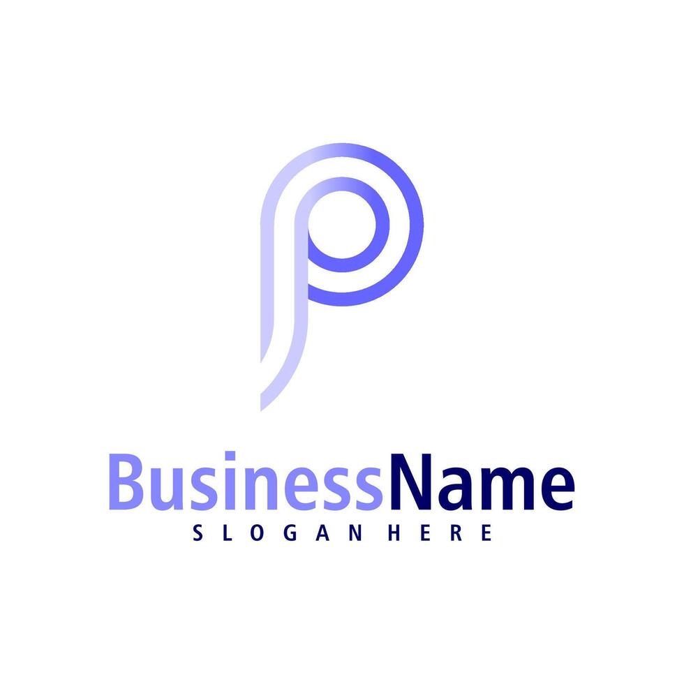 Letter P logo design vector. Creative Initial P logo concepts template vector