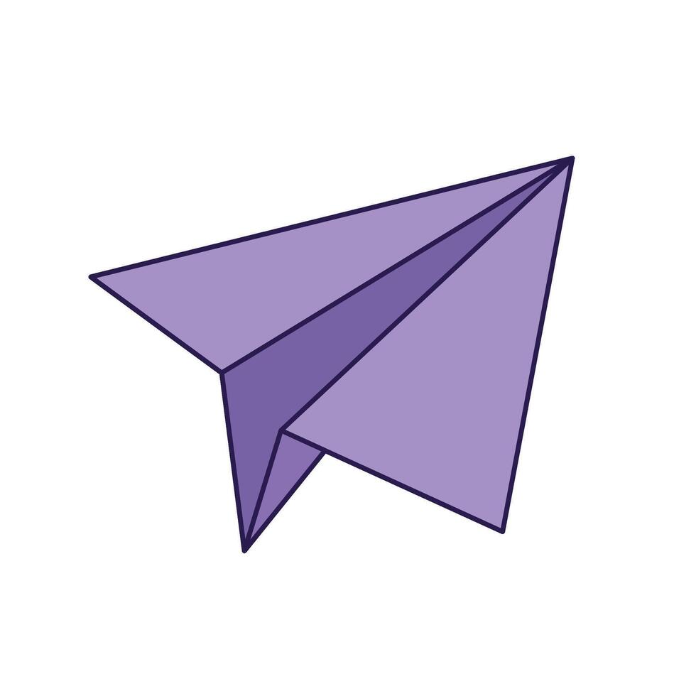 purple paper plane vector