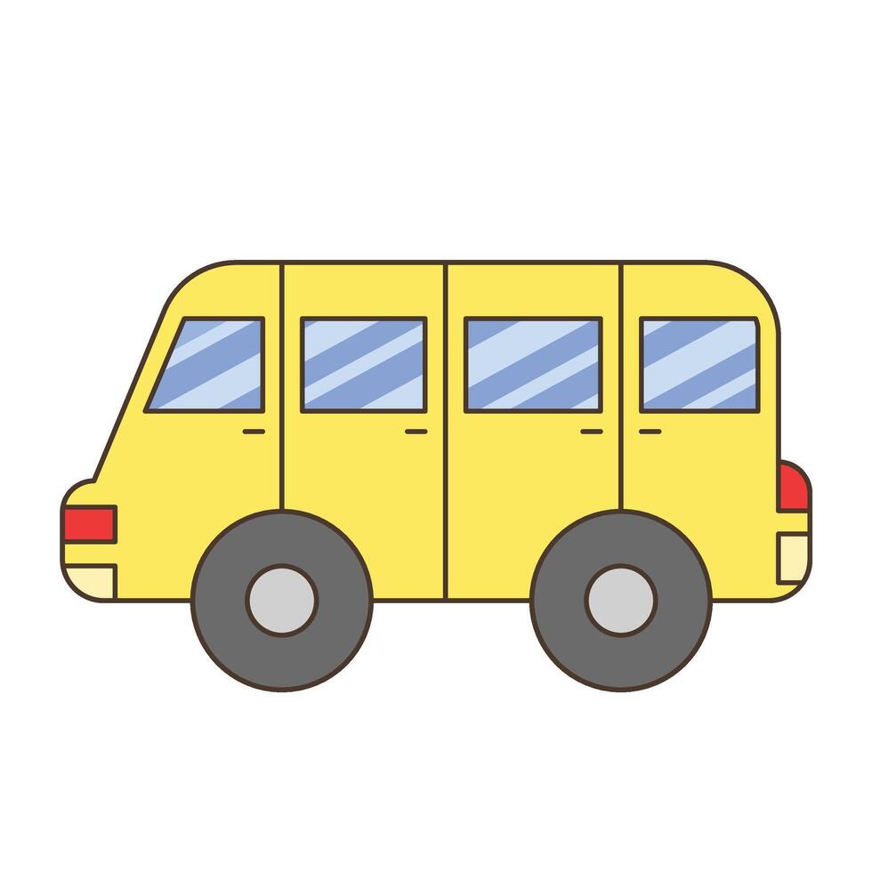 Yellow school bus vector