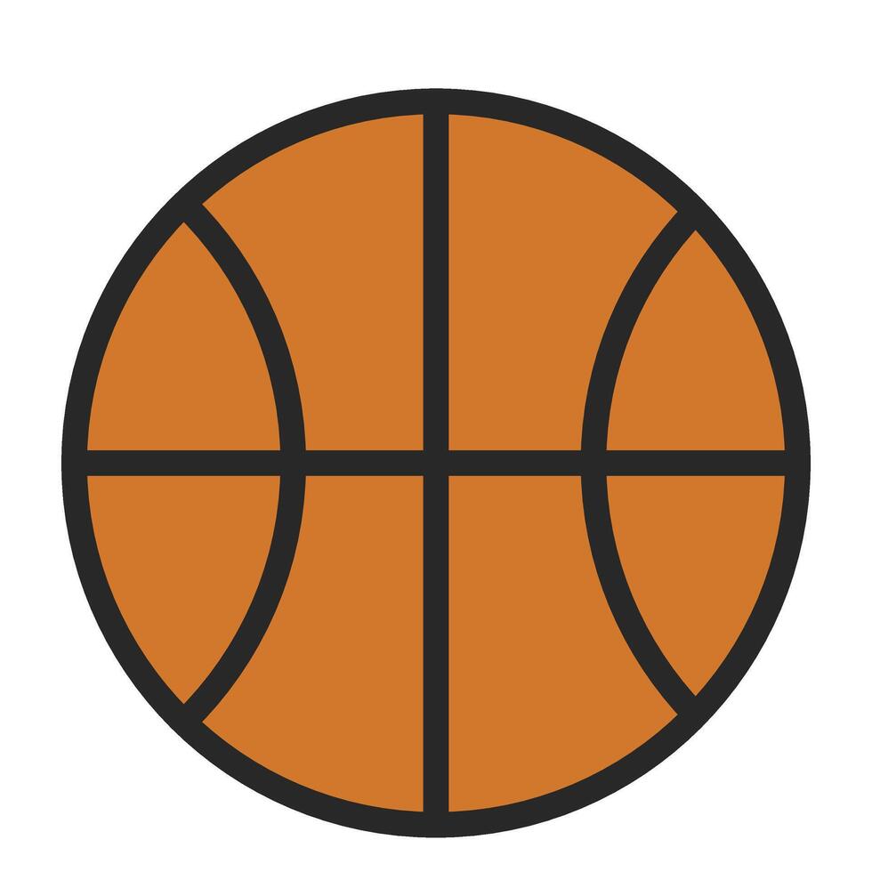 plain basketball icon vector