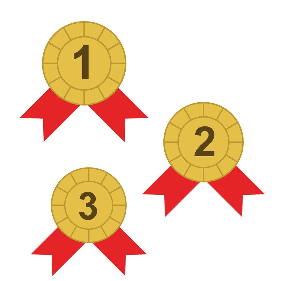 three medals ranks vector