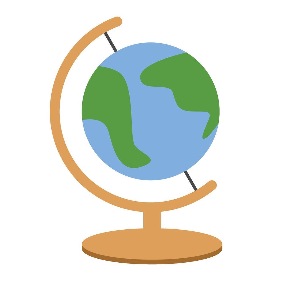 globe flat illustration vector