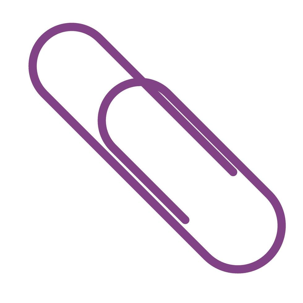 purple paper clip vector