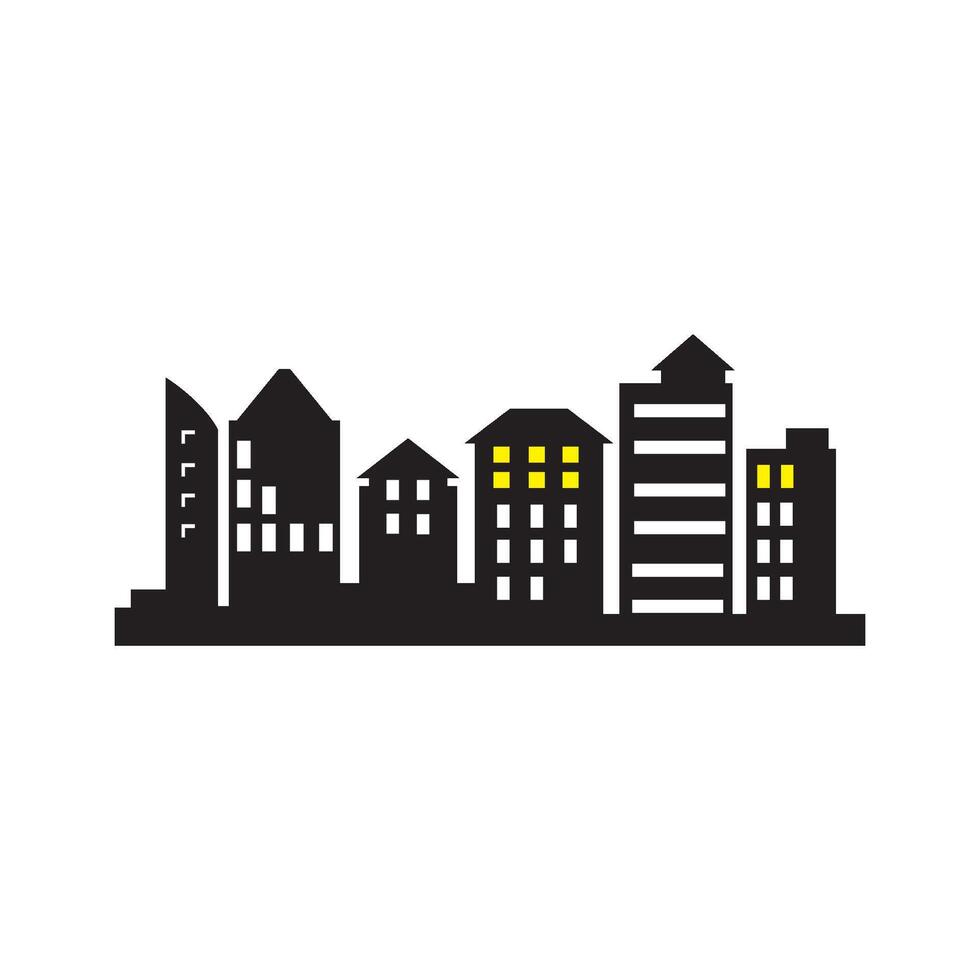 logotipo del horizonte de la ciudad vector