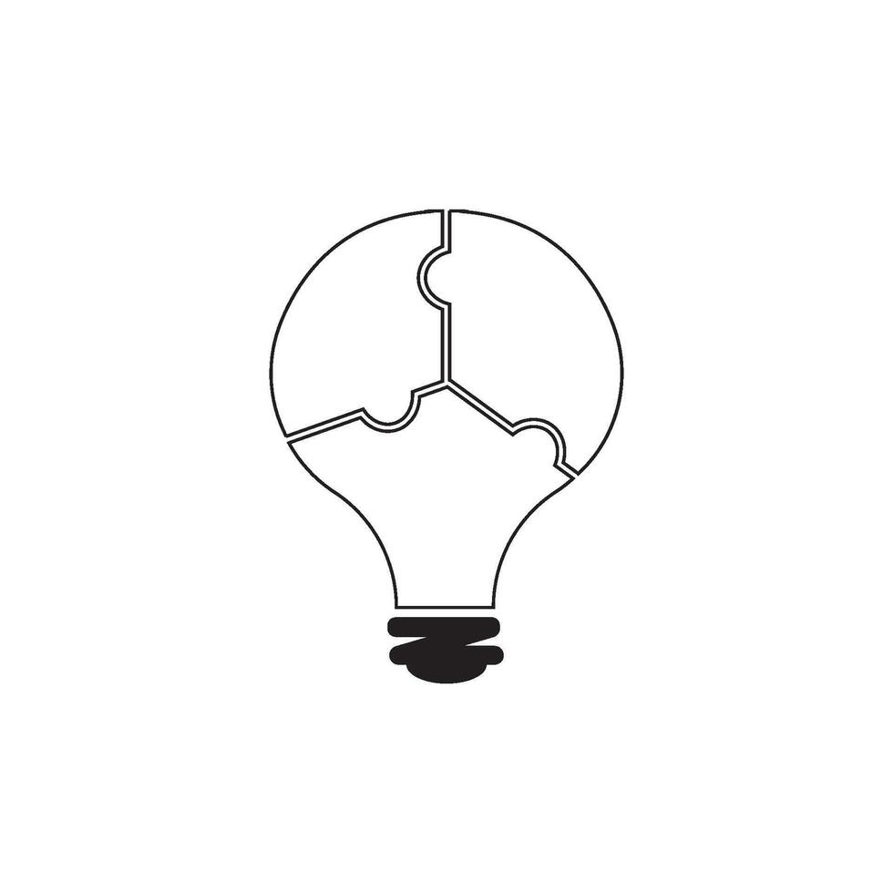 bulb puzzle vector