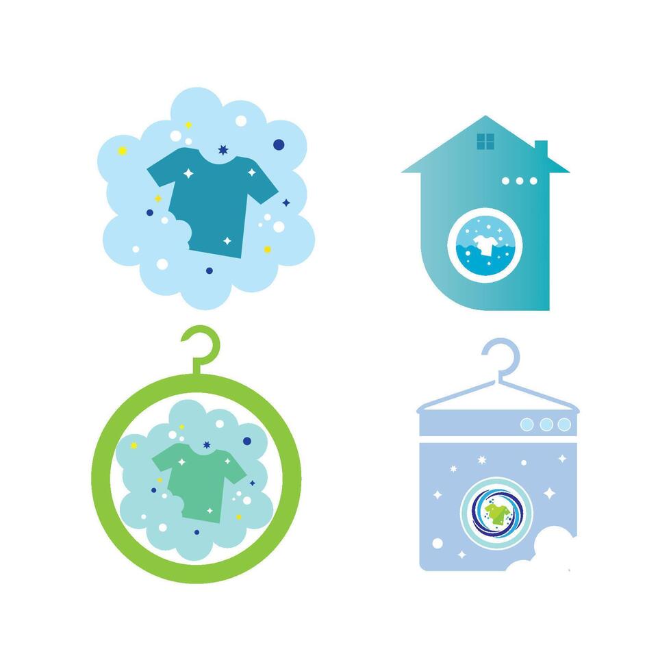 Laundry logo vector