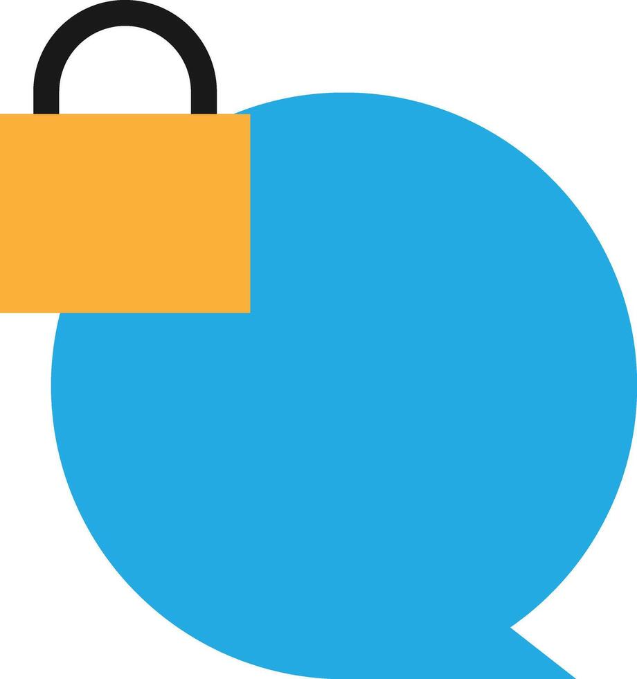 Chat Bubble Lock vector