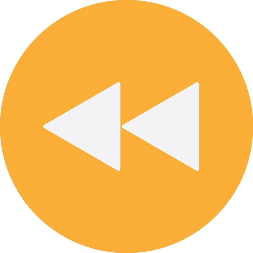 Fast Backward Button vector