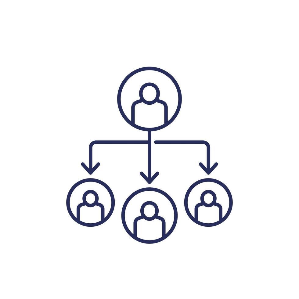 delegation line icon on white vector