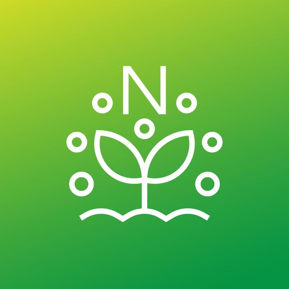 nitrogen fertilizer line icon, vector