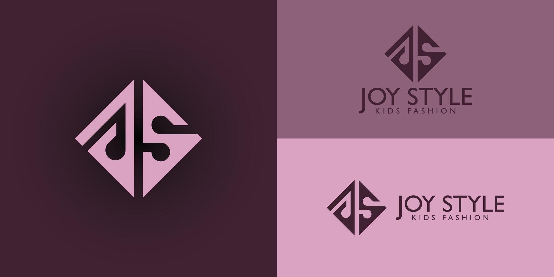 resumen inicial letra js o sj logo en suave rosado color aislado en múltiple rosado y Violeta antecedentes. el logo es adecuado para niños' Moda vestir negocio logo icono diseño inspiración modelo vector