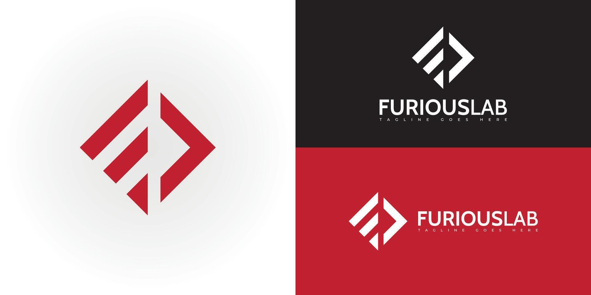 abstract initial letter FL or LF logo in red color isolated on multiple background colors. The logo is suitable for the retail industry and business consulting company logo design inspiration template vector