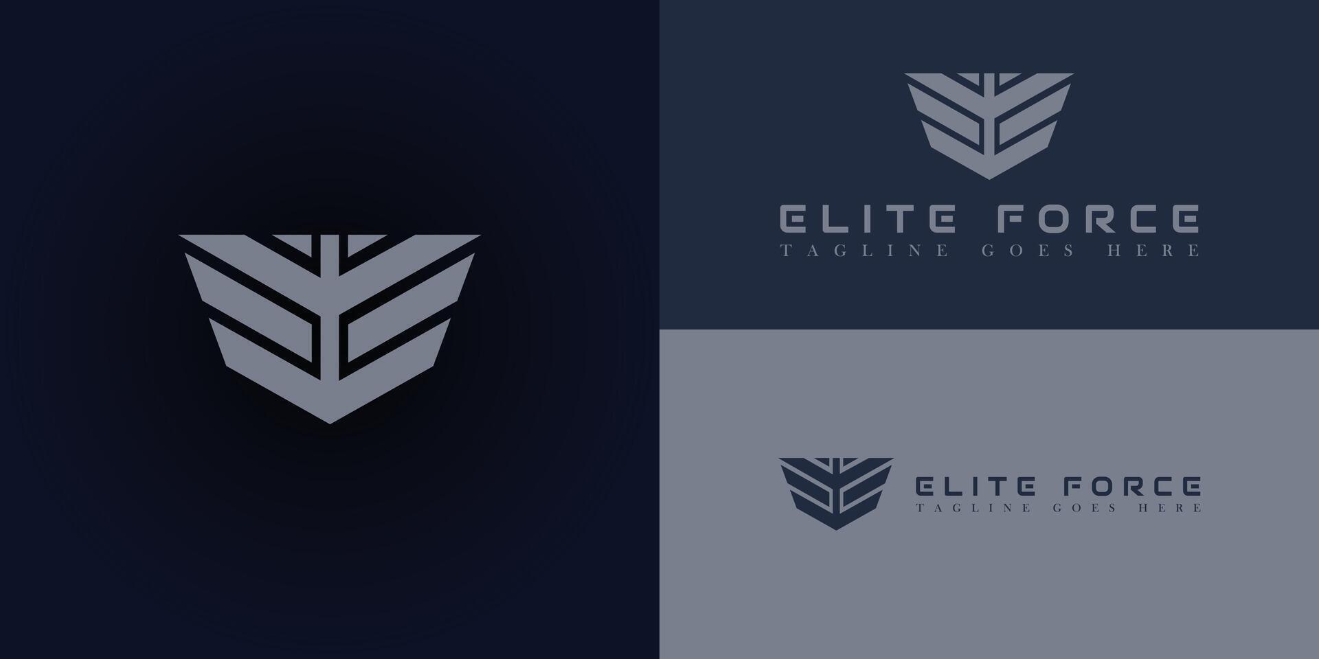 abstract initial wings letter EF or FE in silver color isolated on multiple background colors. The logo is suitable for trucking or transportation business company logo design inspiration template vector