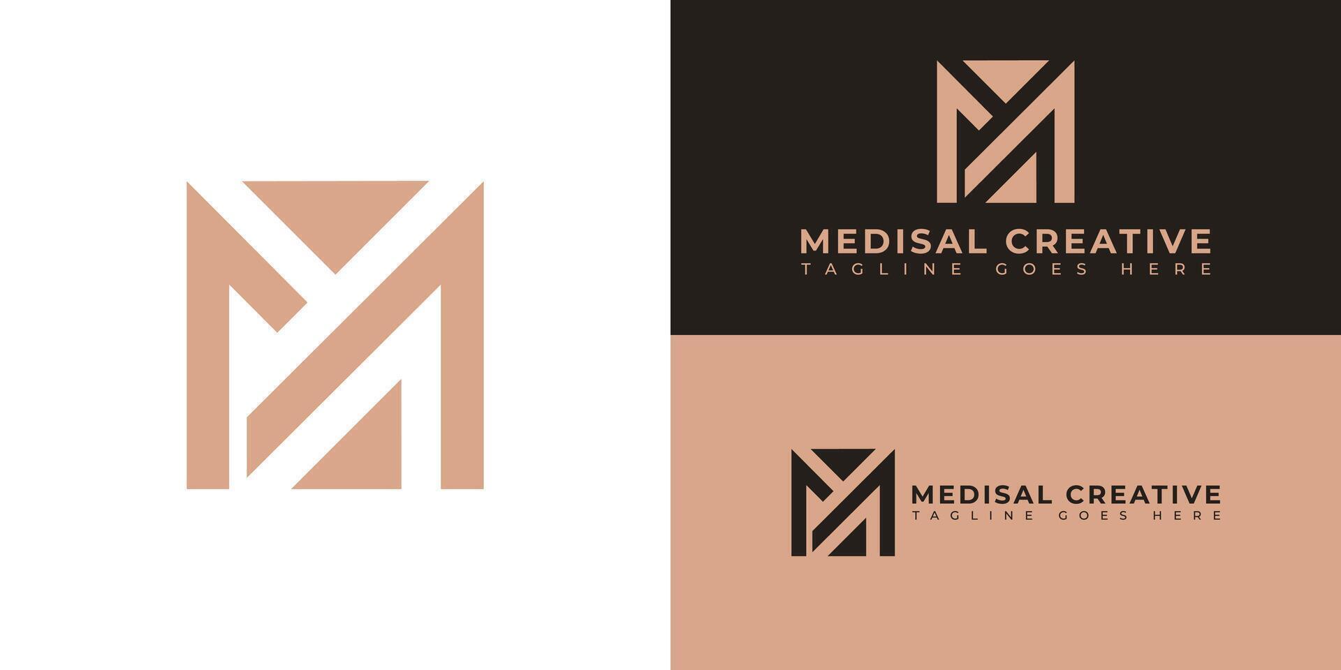 resumen inicial letra metro o mm en lujo suave oro color aislado en múltiple antecedentes colores. el logo es adecuado para el arquitectura diseño estudio empresa logo icono diseño inspiración modelo vector