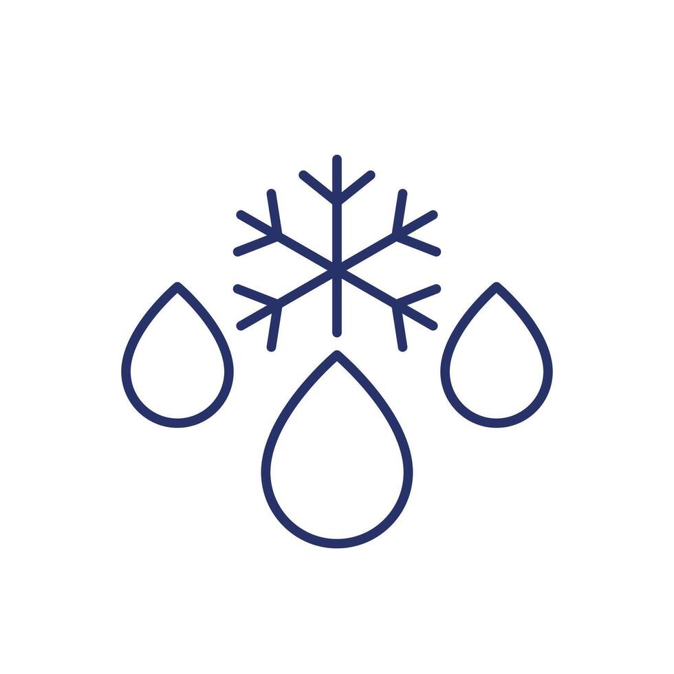 coolant line icon with drops vector