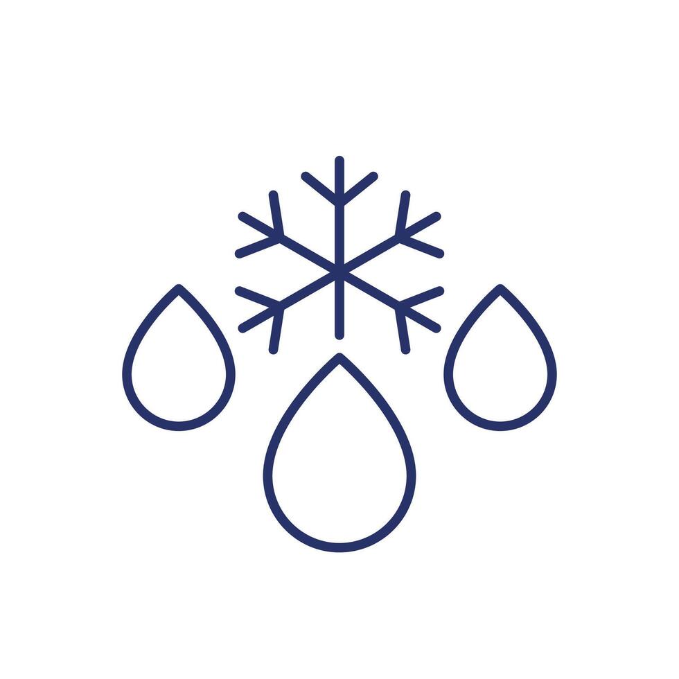 coolant line icon with drops vector