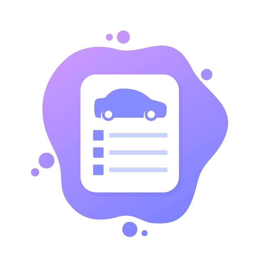 coche registro icono, vector diseño