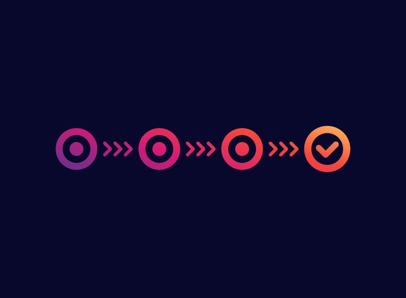 progress bar or steps, positive outcome, vector design