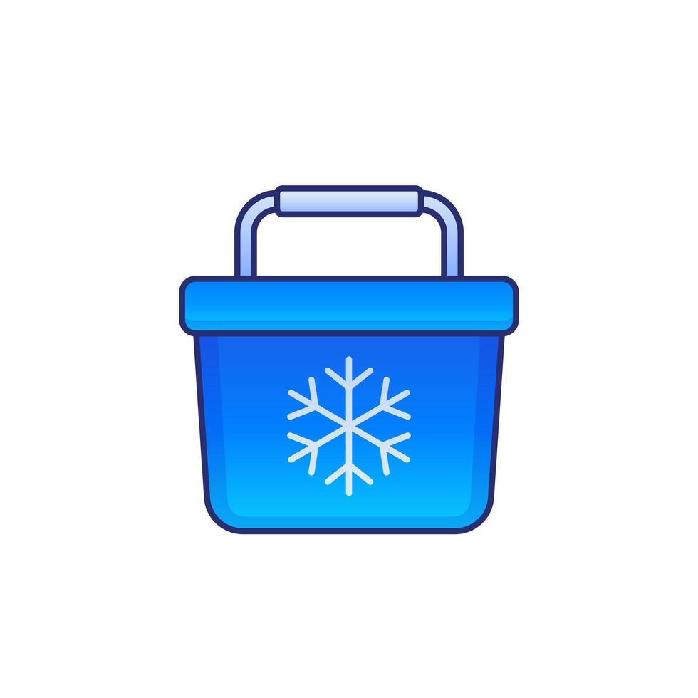 Portable fridge icon isolated on white vector