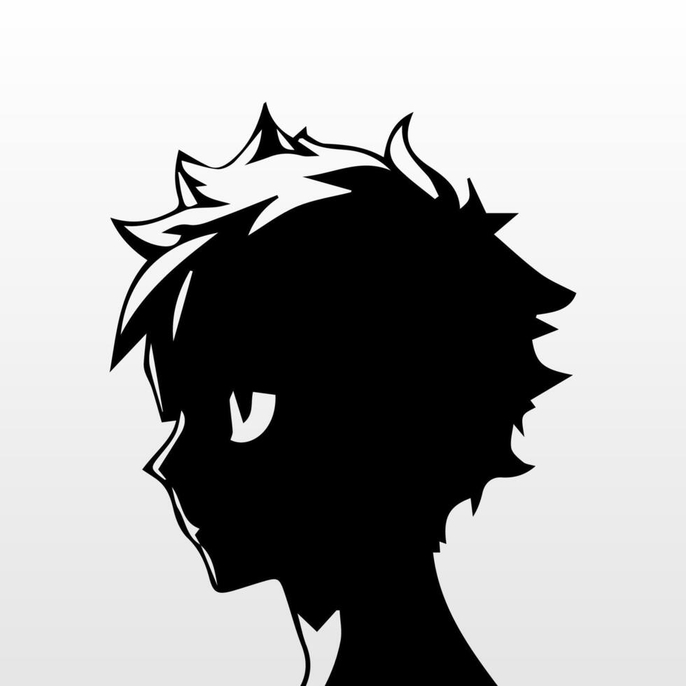 young man anime style character vector illustration design. Manga Anime Boy Black Hair Faces Cartoon . face young man anime style character vector illustration design. Boy anime male manga cartoon