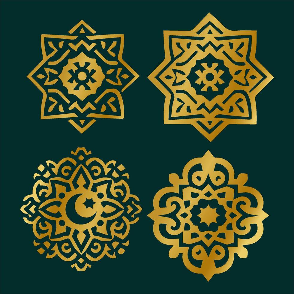 arabic elements for Ramadan Greetings, Iftar Party invitation. Iftar, Eid Al-Fitr decoration. Muslim feast of Ramadan month. vector