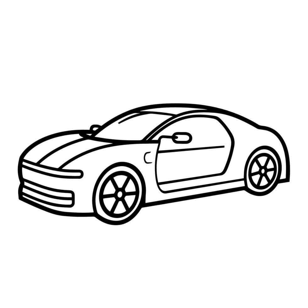 pulcro eléctrico coche contorno icono en vector formato para Respetuoso del medio ambiente diseños