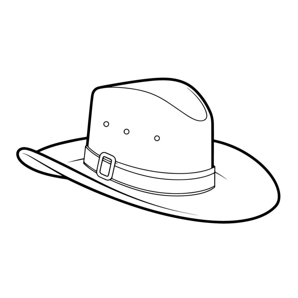 pulcro sombrero contorno icono en vector formato para Moda diseños