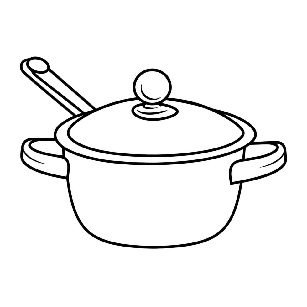 tradicional curry maceta contorno icono en vector formato para culinario diseños