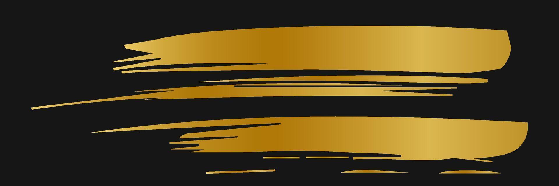 golden paint strokes to make a background for your design, golden hot foil, gold leaf vector