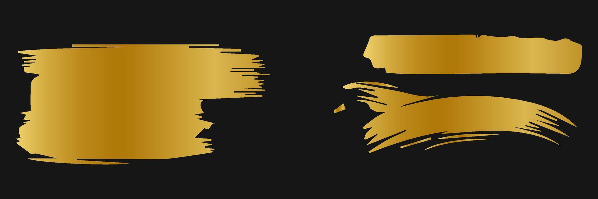golden paint strokes to make a background for your design, golden hot foil, gold leaf vector