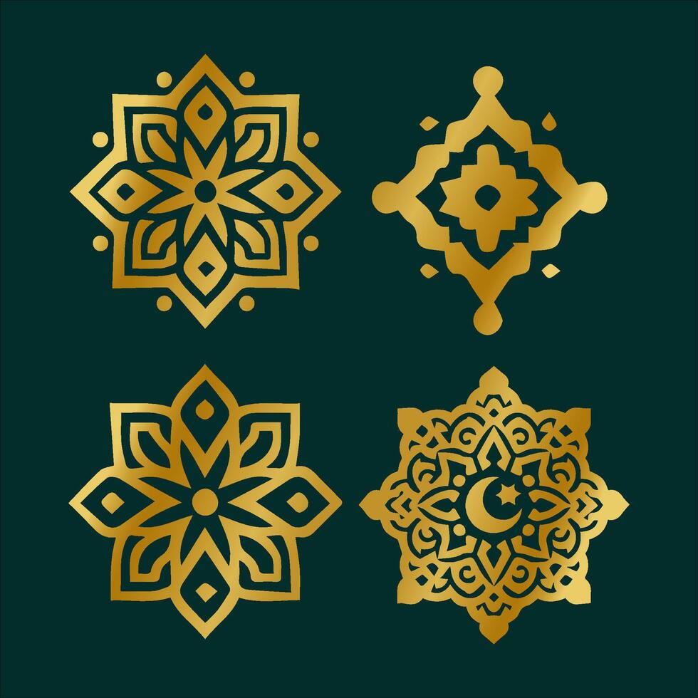 arabic elements for Ramadan Greetings, Iftar Party invitation. Iftar, Eid Al-Fitr decoration. Muslim feast of Ramadan month. vector