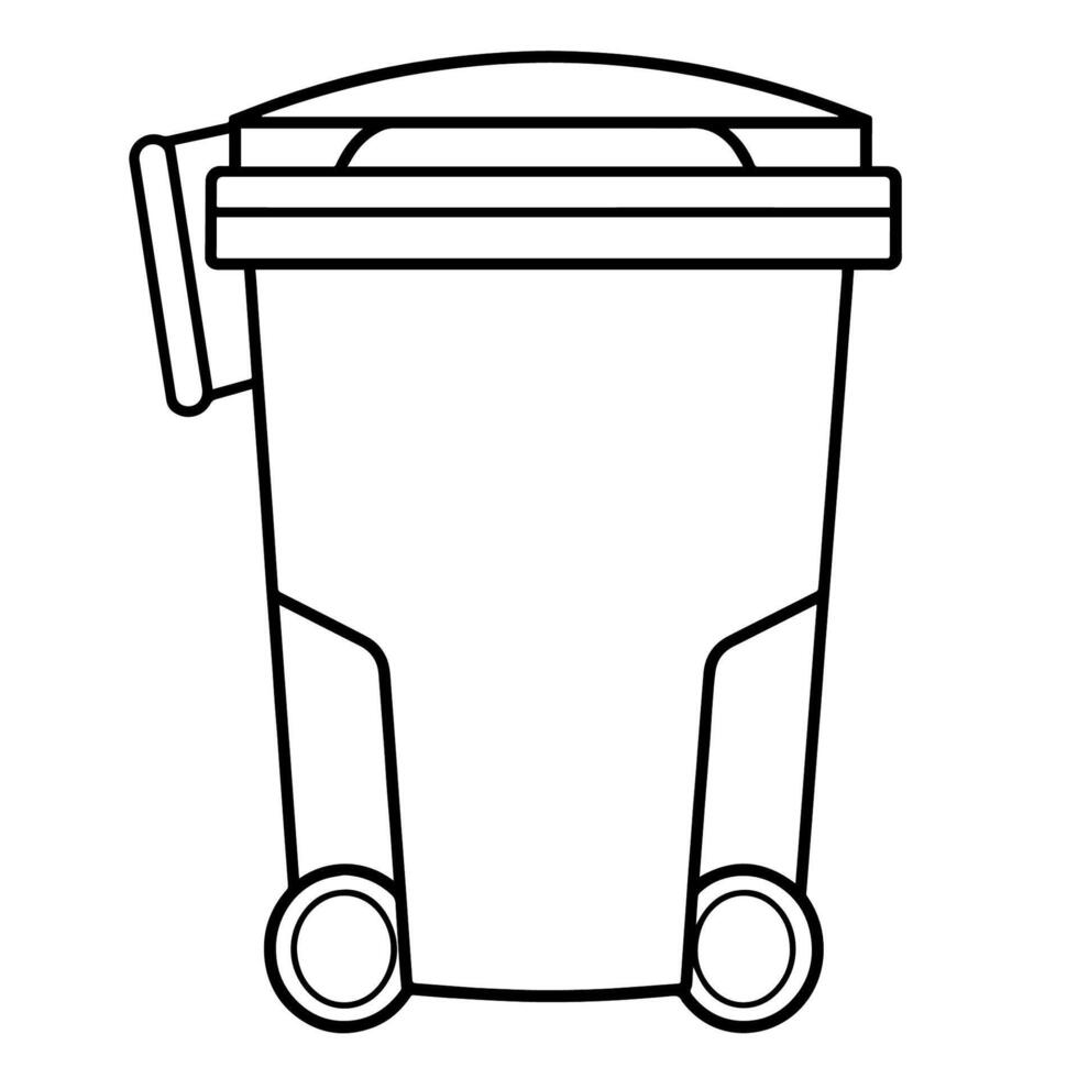 Streamline your designs with a bin outline icon vector, perfect for clean and efficient applications. vector