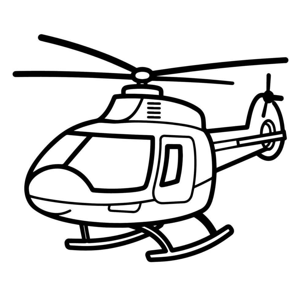 pulcro helicóptero contorno icono en vector formato para aviación diseños