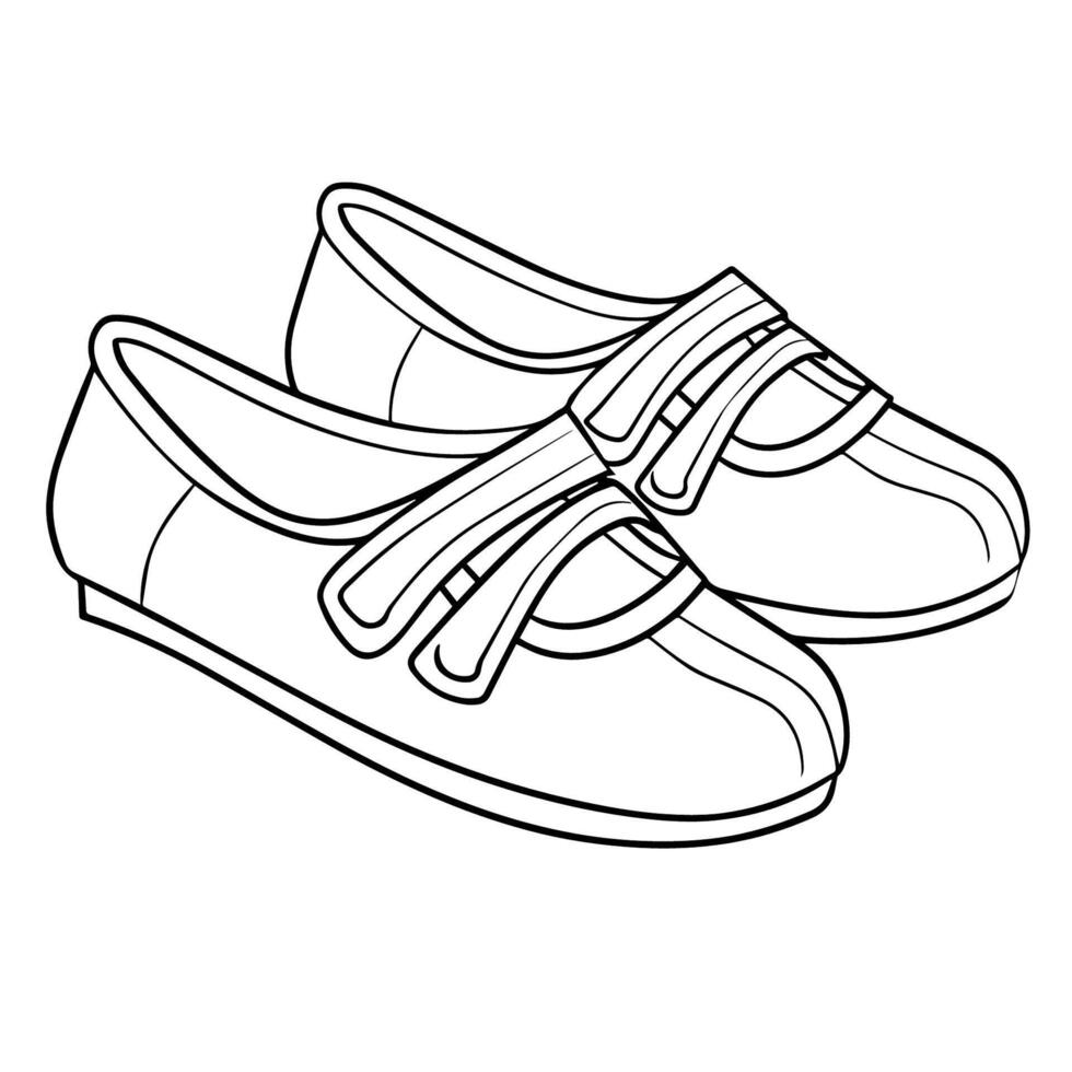 Sleek shoes outline icon in vector format for fashion designs.