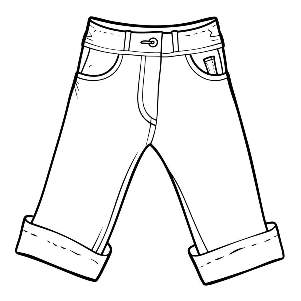 Sleek pants outline icon in vector format for fashion designs.