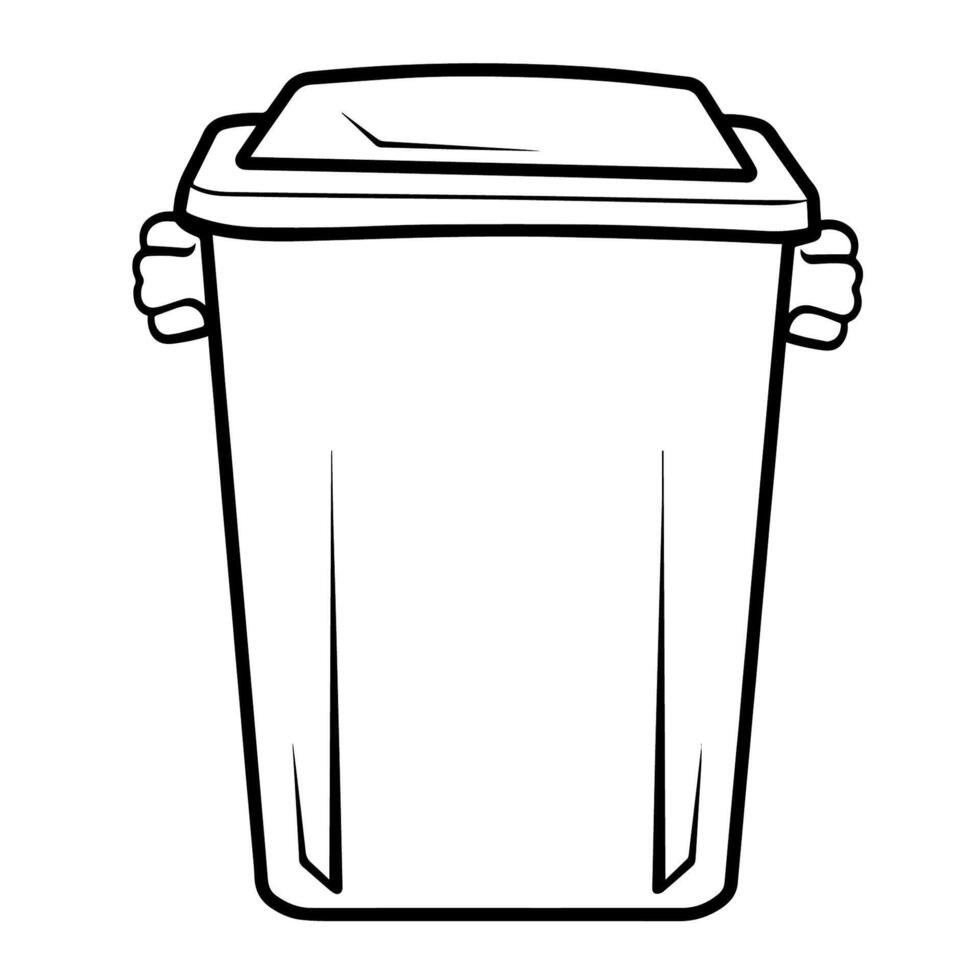 Streamline your designs with a bin outline icon vector, perfect for clean and efficient applications. vector