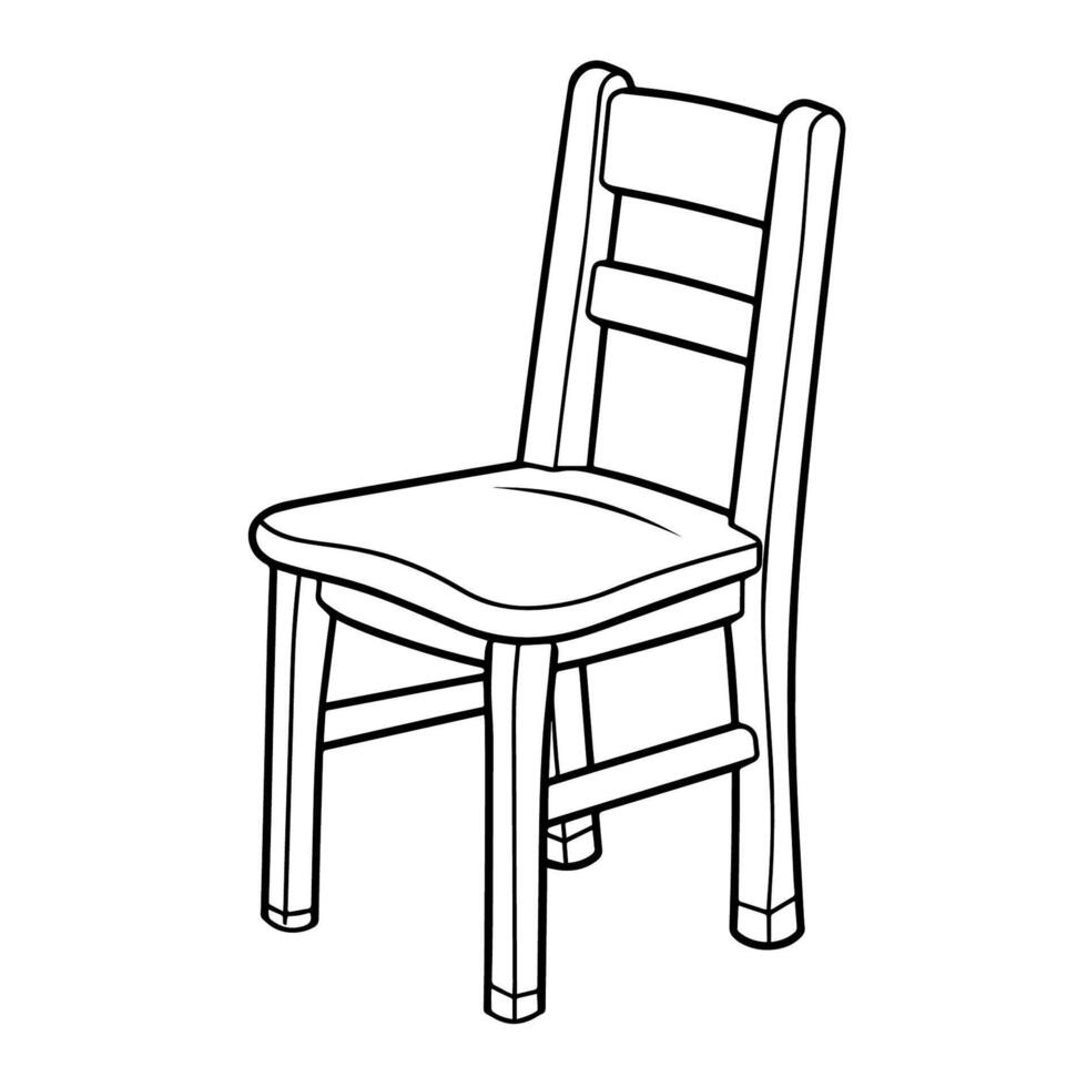Clean vector outline of a chair icon for versatile applications.