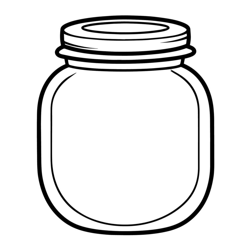 Sleek jar outline icon in vector format for versatile designs.